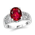 Mystic Peony Topaz ,  White Zircon  Main Stone With Side Stone Ring in Rhodium Overlay Sterling Silver 3.15 ctw - Sticky add to cart bar