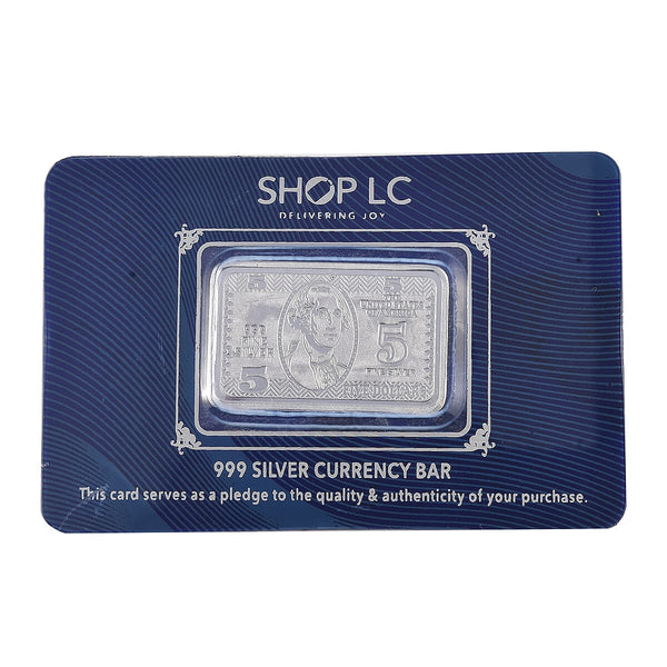 999.9 Fine Silver Currency Bar 5 Grams