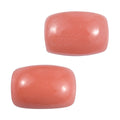 AAA Peach Opal Set of 2 (Cush 6x4 mm) 0.75 ctw - Sticky add to cart bar