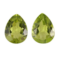 Hebei Peridot Set of 2 (Pear 9x7mm) 2.94 ctw