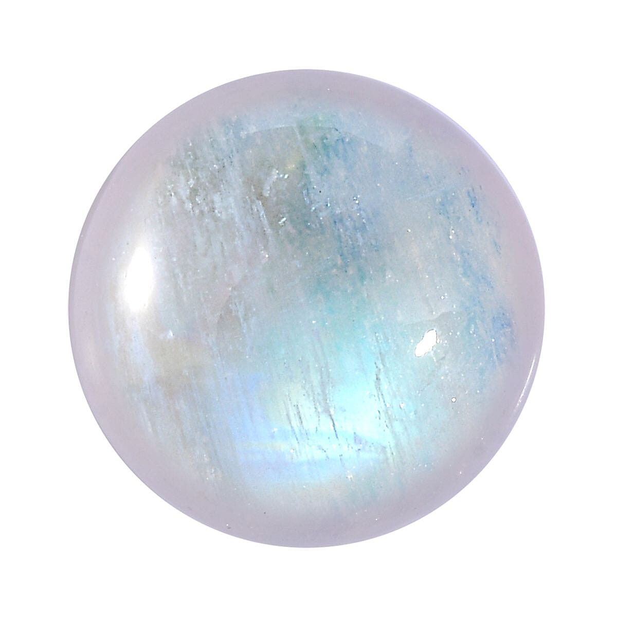 AA Rainbow Moonstone (Rnd 10 mm) 4.57 ctw Loose Gemstone