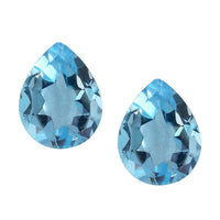 Swiss Blue Topaz Set of 2 (Pear 5x4 mm) 0.70 ctw