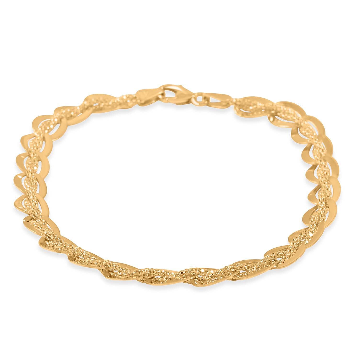 Italian Regal Oval Link Chain Bracelet in 10K Yellow Gold (7.50 In) 4.18 Grams