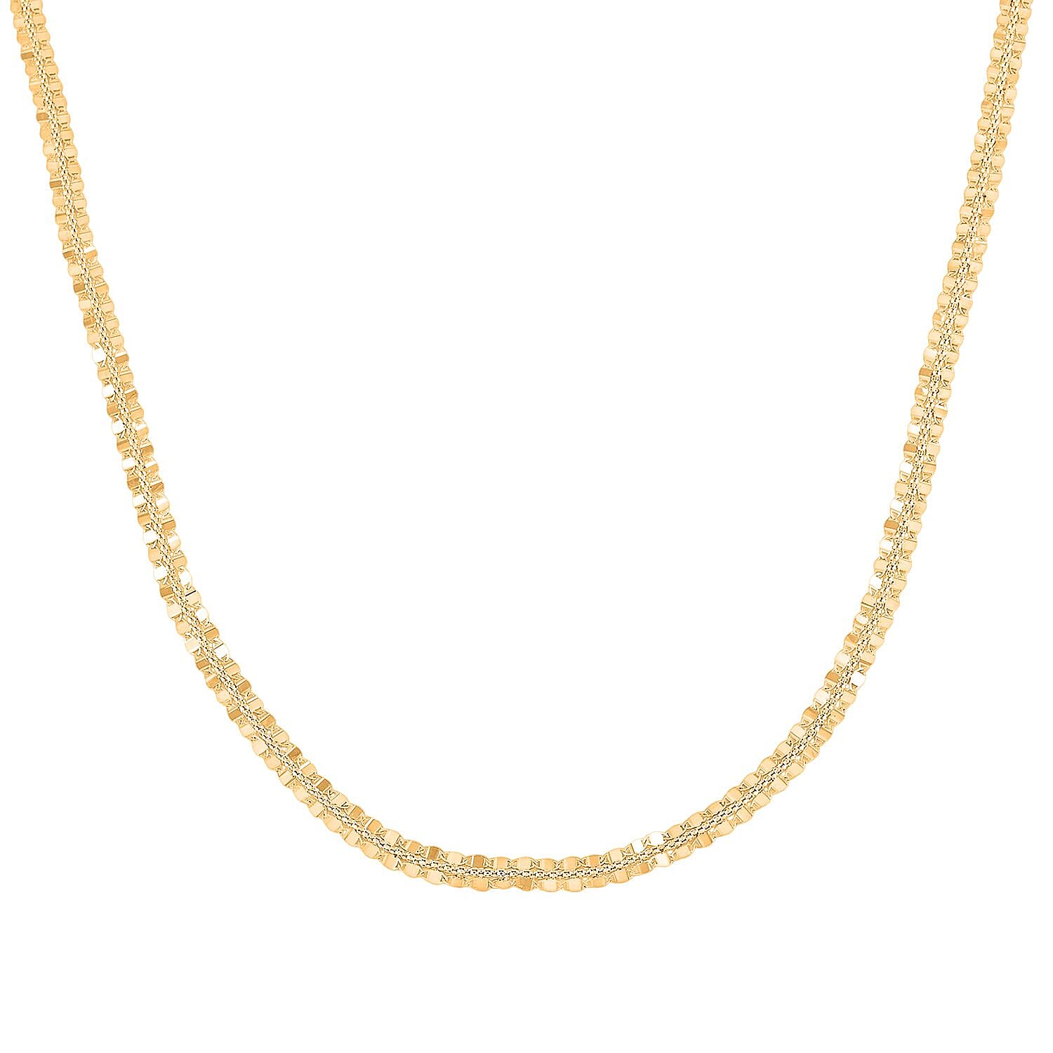 Italian Sparkle Chain Necklace in 10K Yellow Gold 4.95 Grams 18 Inches