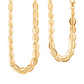 Italian Regal Oval Link Chain Necklace in 10K Yellow Gold 9.8 Grams 18 Inches - Sticky add to cart bar