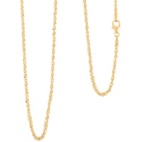 Italian Fancy Link Necklace in 10K Yellow Gold 1.3 Grams 18 Inches
