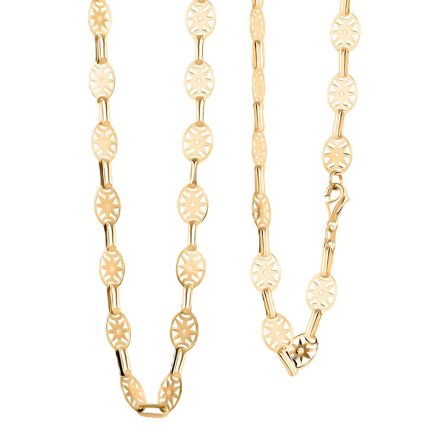 Italian Celestial Wheel Chain Necklace in 10K Yellow Gold 3.42 Grams 20 Inches