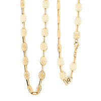 Italian Celestial Wheel Chain Necklace in 10K Yellow Gold 3.42 Grams 20 Inches