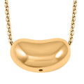 Italian Serene Bean Necklace in 10K Yellow Gold 1.46 Grams 18-20 Inches - Sticky add to cart bar