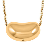 Italian Serene Bean Necklace in 10K Yellow Gold 1.46 Grams 18-20 Inches