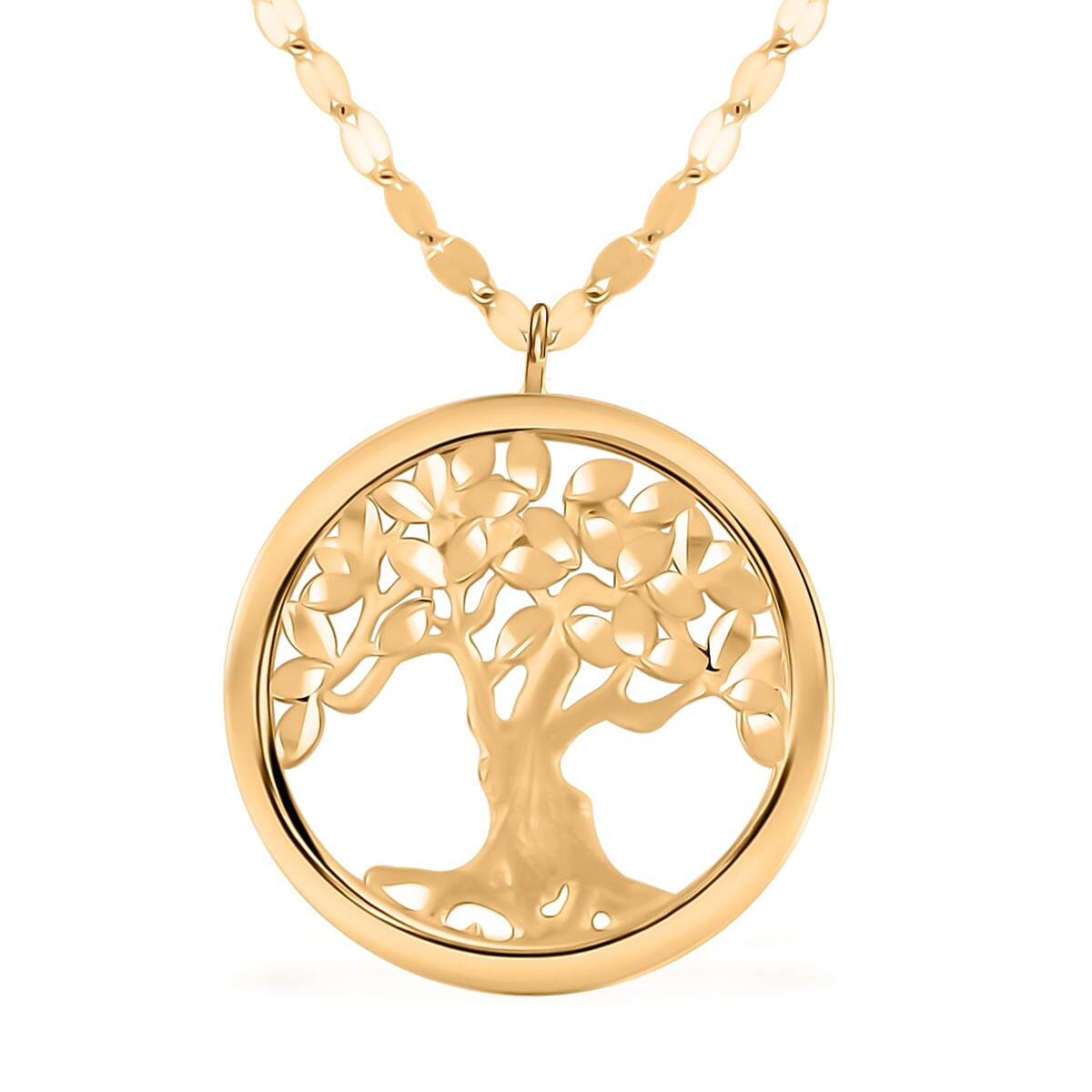 Italian Tree of Life Necklace in 10K Yellow Gold 1.91 Grams 18-20 Inches