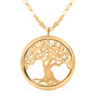 Italian Tree of Life Necklace in 10K Yellow Gold 1.91 Grams 18-20 Inches