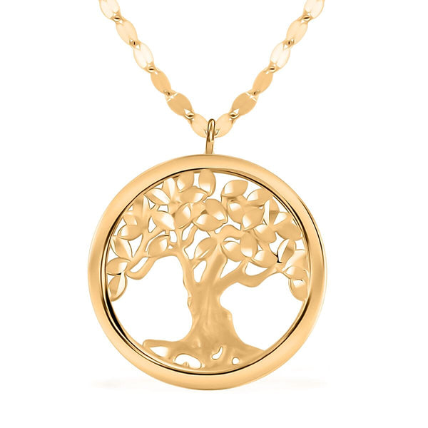 Italian Tree of Life Necklace in 10K Yellow Gold 1.91 Grams 18-20 Inch