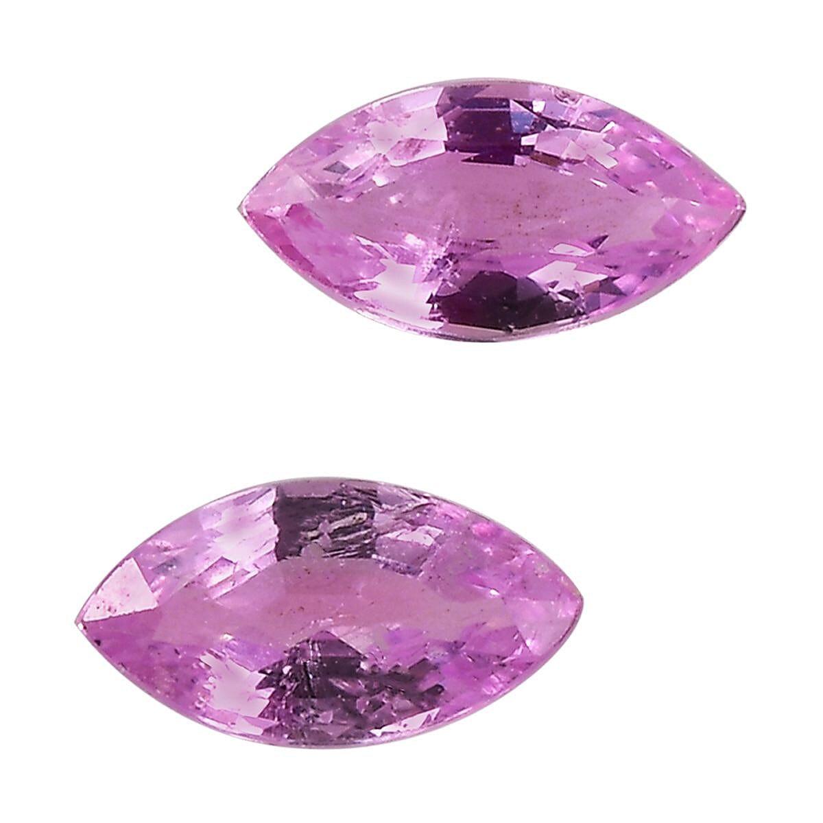 Madagascar Pink Sapphire Set of 2 (Mrq 5x2.5 mm) 0.30 ctw
