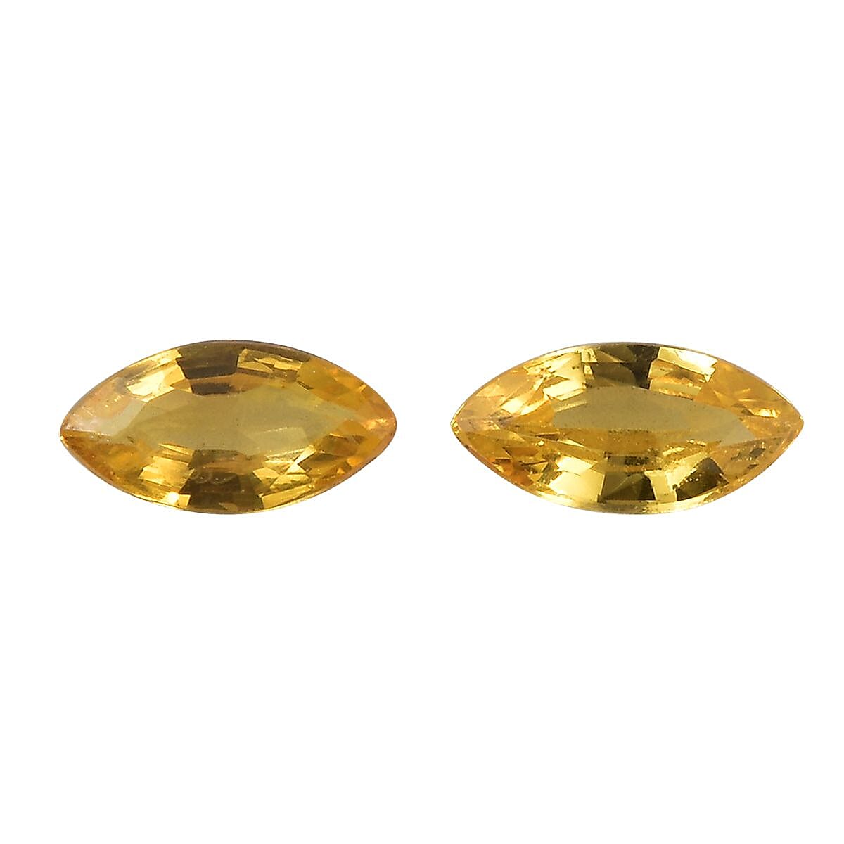 Yellow Sapphire Set of 2 (Mrq 6x3 mm) 0.45 ctw