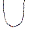 Multi Gemstones 50.00 ctw Necklace in Rhodium Over Sterling Silver 18-20 Inches - Sticky add to cart bar