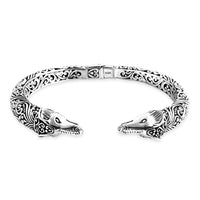 Bali Legacy Sterling Silver Elephant Cuff Bracelet (7.25 In) 32 Grams