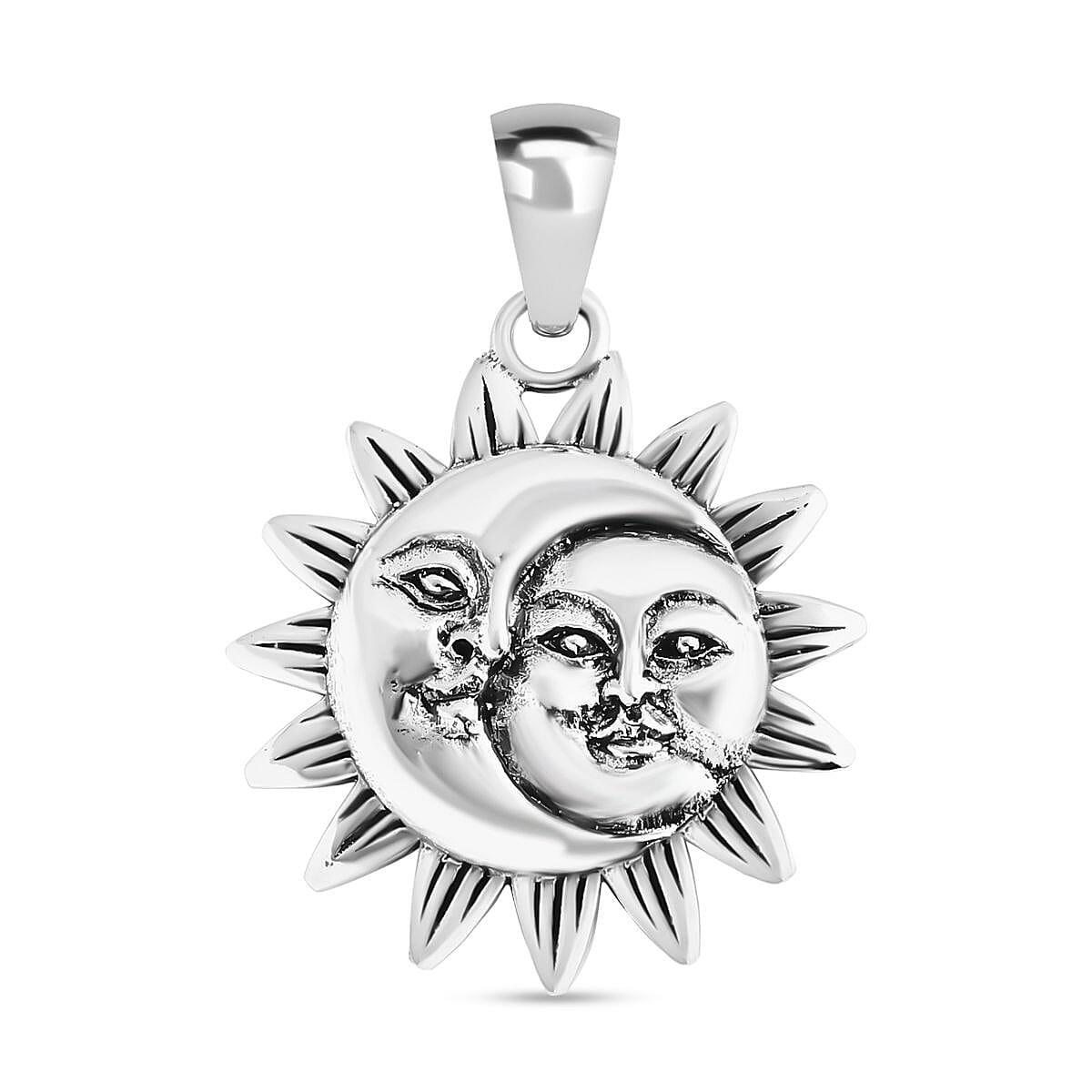 Bali Legacy Sun and Moon Pendant without Chain in Sterling Silver 4.75 Grams