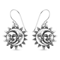 Bali Legacy Sun and Moon Earrings in Sterling Silver 5 Grams