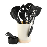 Smirly Silicone Kitchen Utensils Set & Holder 20ct