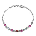 Karis Multi Mystic Topaz and White Topaz 5.50 ctw Celestial Bracelet in Platinum Bond (7.25 In) - Sticky add to cart bar