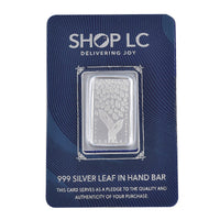 999.9 Fine Silver Leaf in Hand Bar