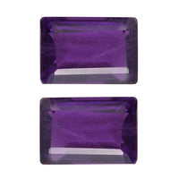 AA African Amethyst Set of 2 (Oct 6x5 mm) 1.01 ctw Loose Gemstone