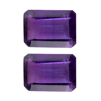 AA African Amethyst Set of 2 (Oct 7x5 mm) 1.56 ctw Loose Gemstone