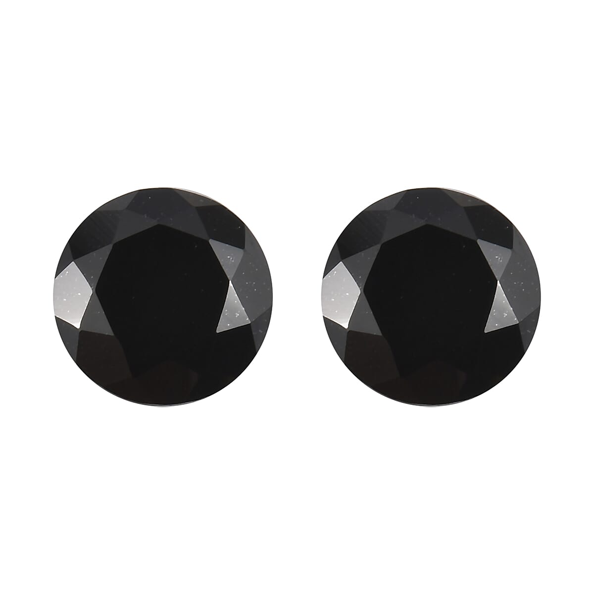 Australian Black Tourmaline Set of 2 (Rnd 5 mm) 0.92 ctw Loose Gemstone