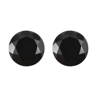 Australian Black Tourmaline Set of 2 (Rnd 5 mm) 0.92 ctw Loose Gemstone