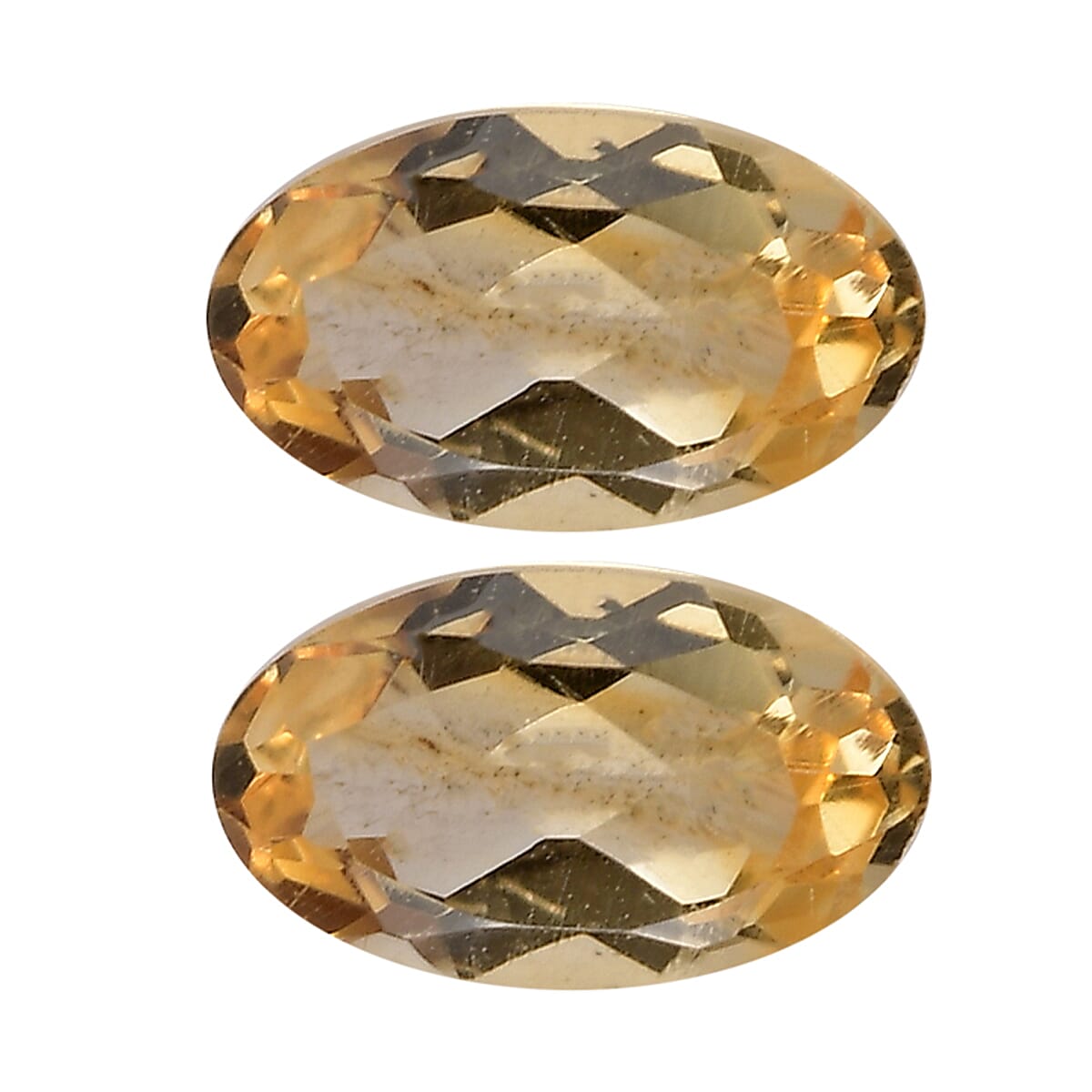 Brazilian Citrine Set of 2 (Ovl 5x3 mm) 0.36 ctw Loose Gemstone