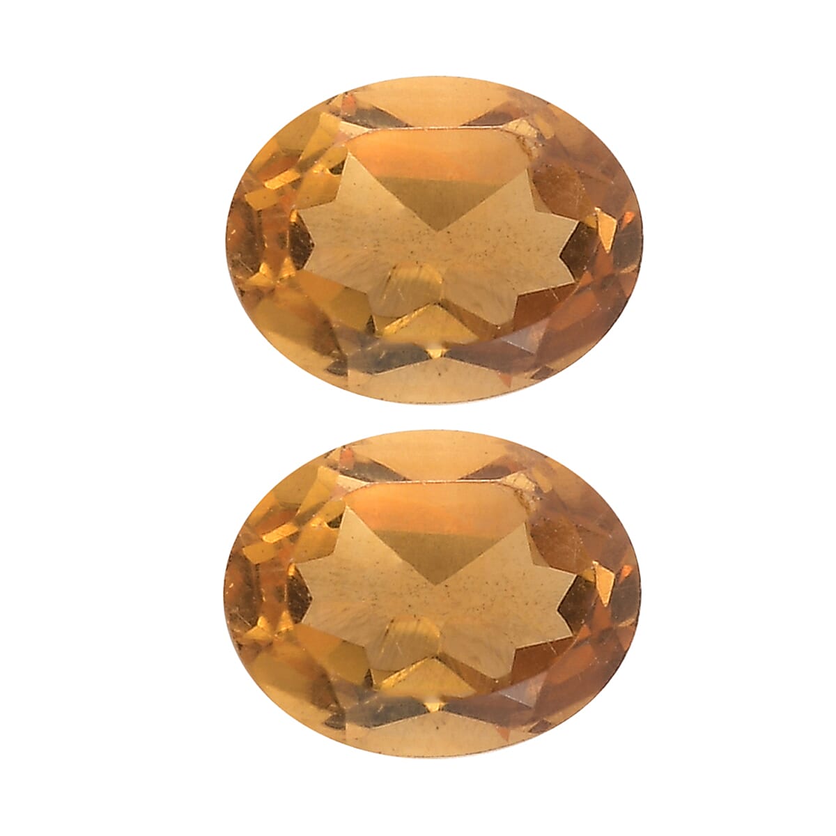 AA Brazilian Citrine Set of 2 (Ovl 5x4 mm) 0.60 ctw Loose Gemstone