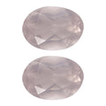 AA Galilea Rose Quartz Set of 2 (Ovl 7x5 mm) 1.40 ctw Loose Gemstone - Sticky add to cart bar
