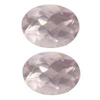 Galilea Rose Quartz Set of 2 (Ovl 8x6 mm) 2.21 ctw Loose Gemstone