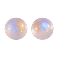 AA Rainbow Moonstone Set of 2 (Rnd 6 mm) 1.70 ctw Loose Gemstone