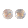 AA Rainbow Moonstone Set of 2 (Rnd 6 mm) 1.80 ctw Loose Gemstone - Sticky add to cart bar