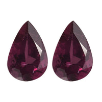 Orissa Rhodolite Garnet Set of 2 (Pear 6x4 mm) 0.90 ctw Loose Gemstone