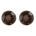 Brazilian Smoky Quartz Set of 2 (Rnd 6 mm) 1.44 ctw Loose Gemstone - Sticky add to cart bar