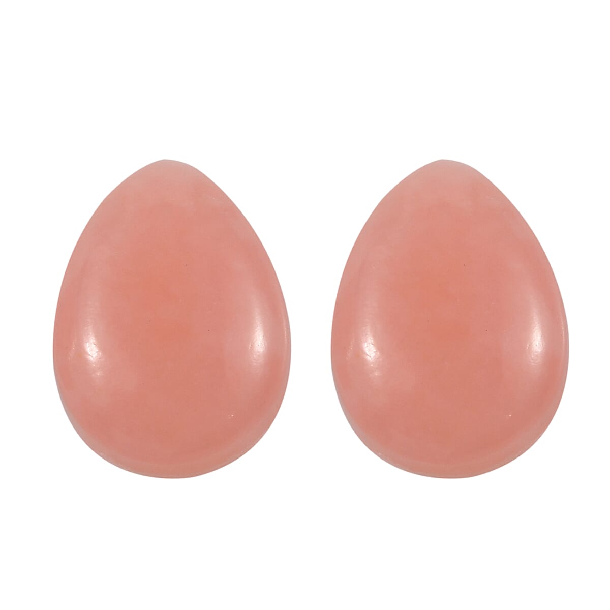 AA Peruvian Pink Opal Set of 2 (Pear 7x5 mm) 1.16 ctw Loose Gemstone