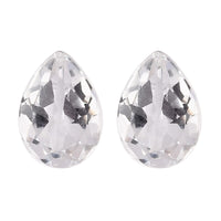 White Topaz Set of 2 (Pear 7x5 mm) 1.38 ctw Loose Gemstone