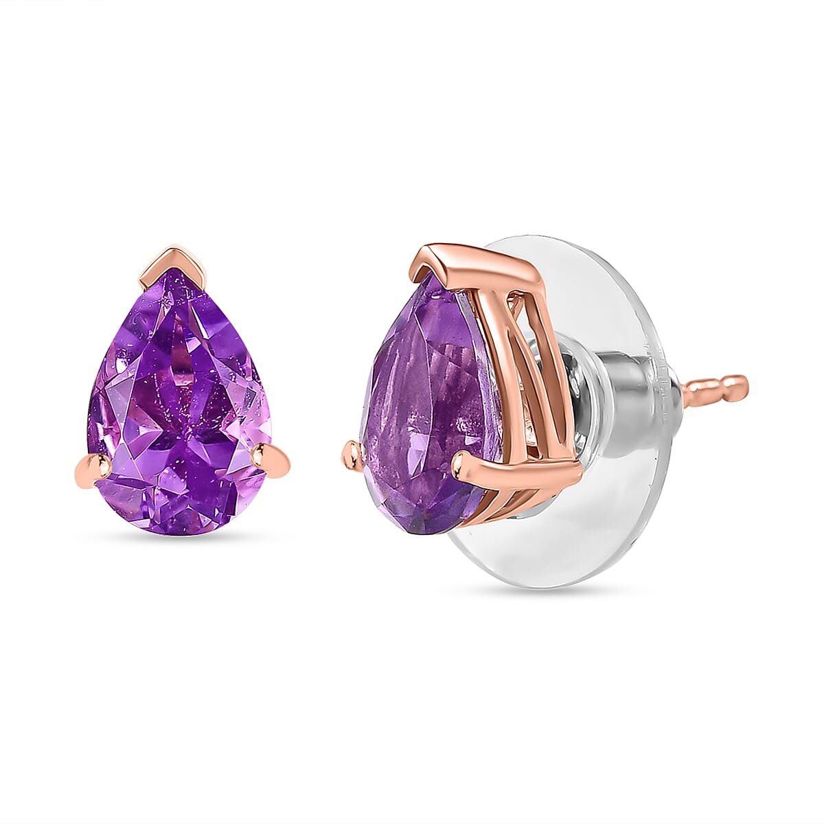 Moroccan Rose 2.50 ctw Stud Earrings in 18K Vermeil Rose Gold Over Sterling Silver