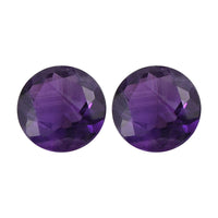 AA African Amethyst Set of 2 (Rnd 5 mm) 0.70 ctw Loose Gemstone