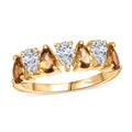 Golden Turkizite  Main Stone With Side Stone Ring in Rhodium Overlay Sterling Silver 1.63 ctw - Sticky add to cart bar