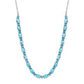 D'Joy Larimar and Betroka Blue Apatite 33.90 ctw Seafoam Radiance Necklace in Rhodium Over Sterling Silver 18 Inches - Sticky add to cart bar