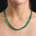 D'Joy Verde Onyx Beaded 100 ctw Necklace 18-20 Inches in 18K Vermeil Yellow Gold Over Sterling Silver - Sticky add to cart bar