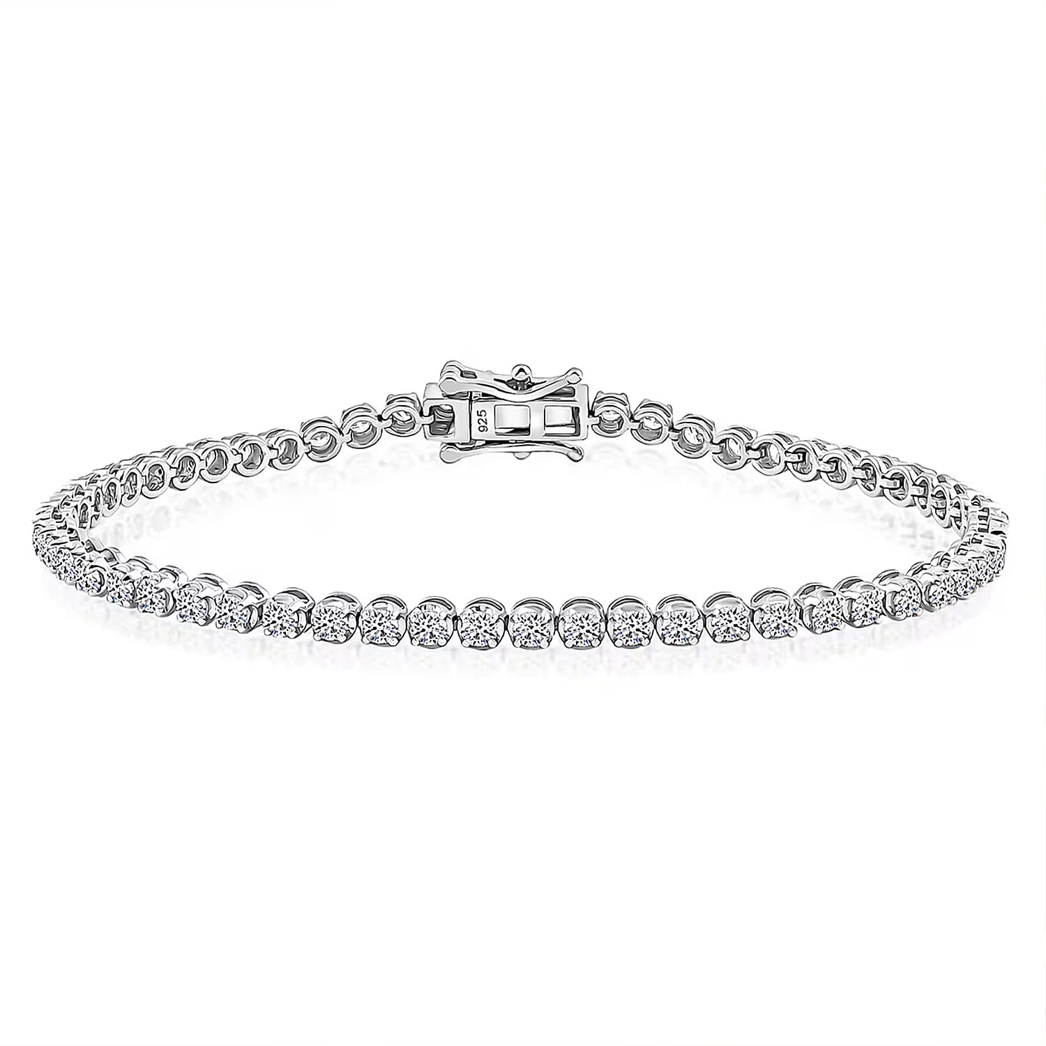 Luxuriant Lab Grown Diamond G SI 3.00 ctw Bracelet in Sterling Silver (7.00 In)