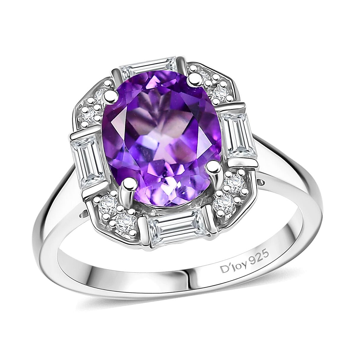 Moroccan Rose and White Topaz 3.60 ctw Ring in Platinum Over Sterling Silver (Size 10.0)