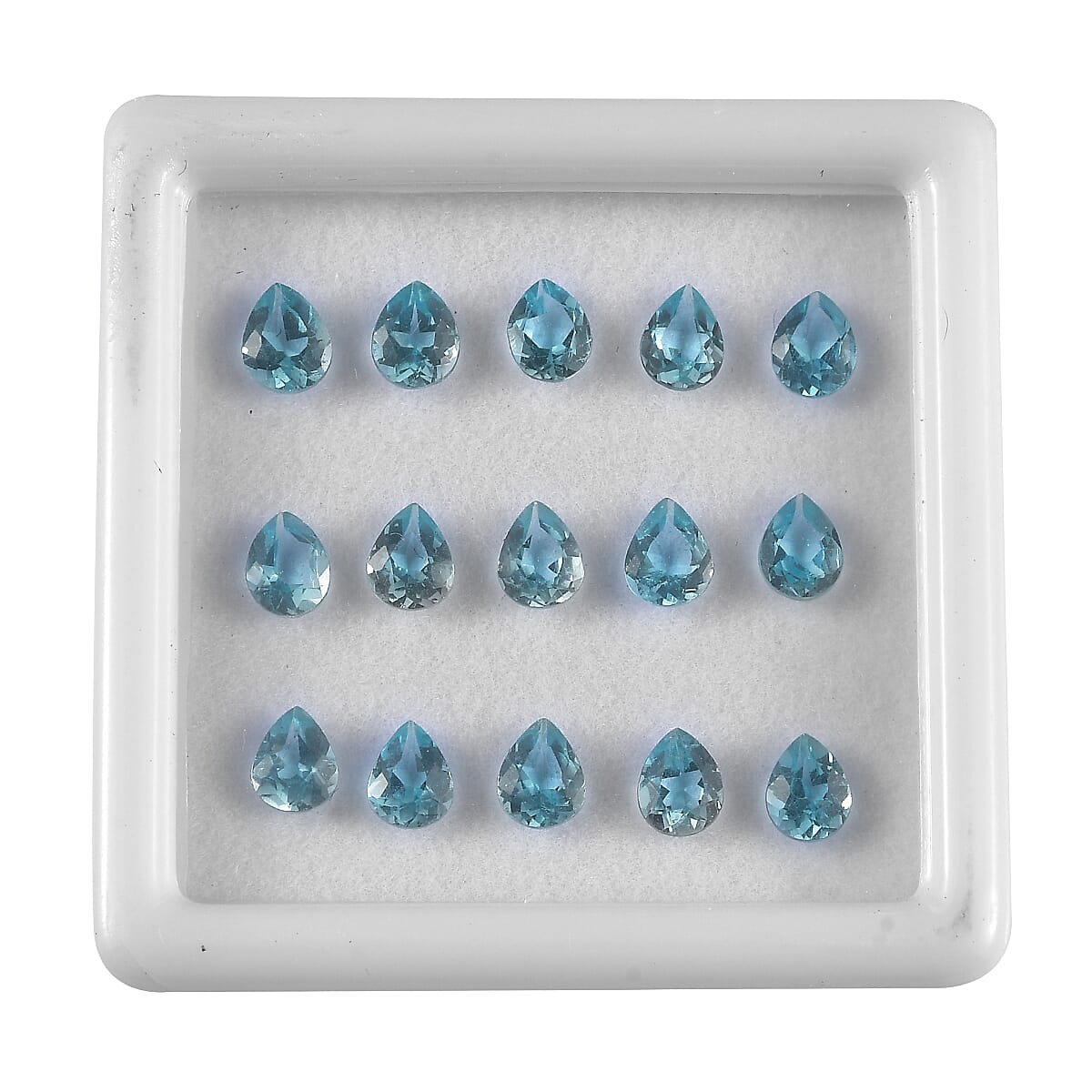 Blue Apatite Assoterd Box (Pear 5x4 mm) 5.00 ctw Loose Gemstone
