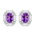 D'Joy Moroccan Rose and White Topaz 3.70 ctw Art Deco Earrings in Platinum Over Sterling Silver - Sticky add to cart bar