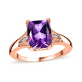 D'Joy Moroccan Rose and White Zircon 2.85 ctw Victorian Elegance Ring in 18K Vermeil Rose Gold Over Sterling Silver - Sticky add to cart bar